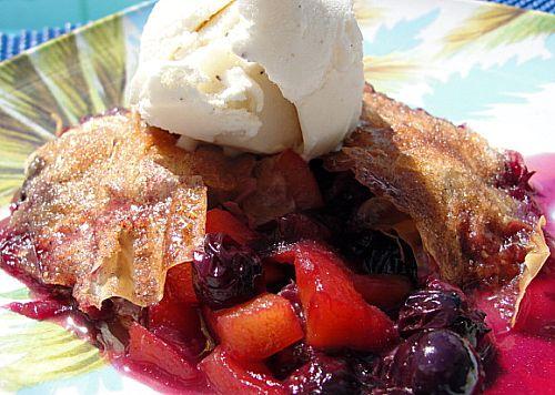 Blueberry-Peach Cobblers for 2. Photo by diner524