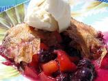 Blueberry-Peach Cobblers for 2