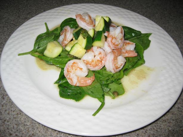 Shrimp Salad With Zucchini and Basil. Photo by Obag
