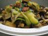 Zucchini Pasta With Mushrooms, Eggplant and Roasted Peppers. Recipe by brokenburner