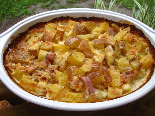 Potato, Bacon & Blue Cheese Bake. Photo by gailanng