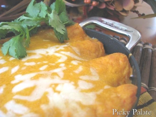 Fiesta Chicken and Spinach Enchiladas. Photo by Picky Palate