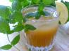 Iced Peach Mint Tea. Recipe by The Finicky Chef
