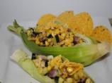 Corn Boats With Zucchini and Pepper Jack Cheese