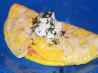 Smoked Salmon Omelet With Red Onions and Capers