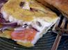 Smoked Salmon Omelet With Red Onions and Capers. Recipe by lazyme