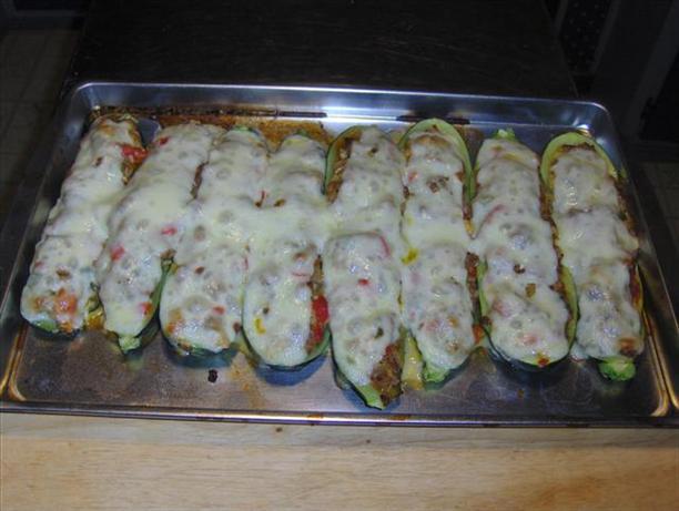 Drop Dead Delicious Stuffed Zucchini. Photo by Chef #518237