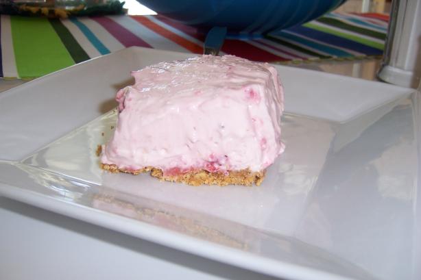 Strawberry No Bake Cheesecake Bars. Photo by Ceezie