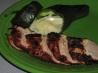 Grilled Pork and Poblano Peppers
