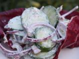 Creamy Cucumber & Sweet Onion Salad W/Dill Horseradish Dress