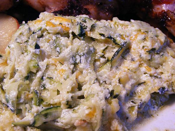 Baked Zucchini Cheddar Casserole. Photo by Lavender Lynn