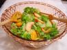 Garden Greens With Yellow Tomatoes and Peaches