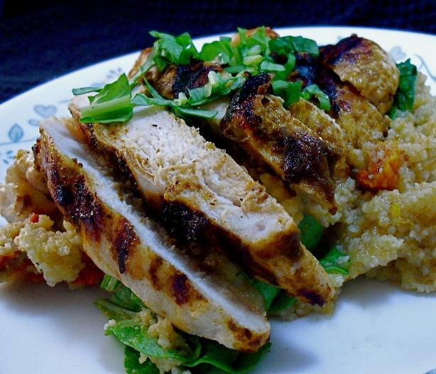 Sun-Dried Tomato Chicken Pesto Couscous Salad. Photo by PaulaG