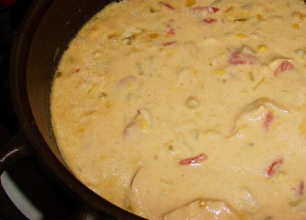 Kittencal's Spicy Mexican Chicken Corn Chowder. Photo by True Texas