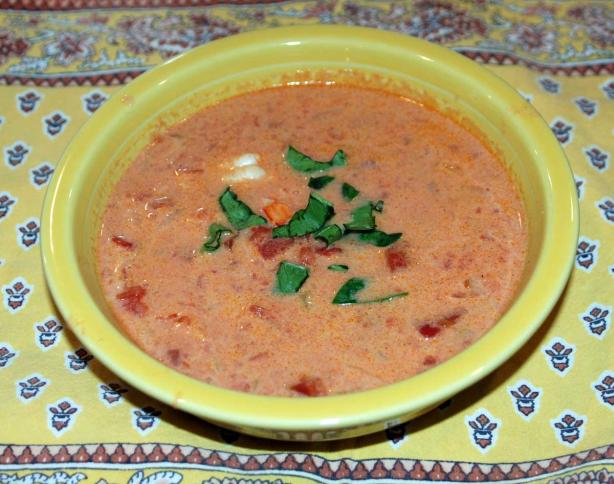 Creamy Tomato and Shrimp Chowder. Photo by appleydapply