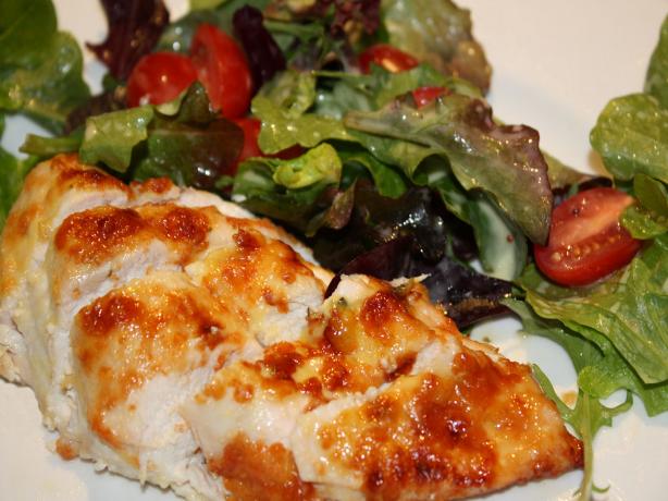 Parmesan-Crusted Chicken With Arugula Salad. Photo by **Jubes**