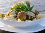Spaghetti With Pesto Chicken Meatballs