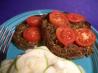 Open Face Tomato Basil Sandwiches