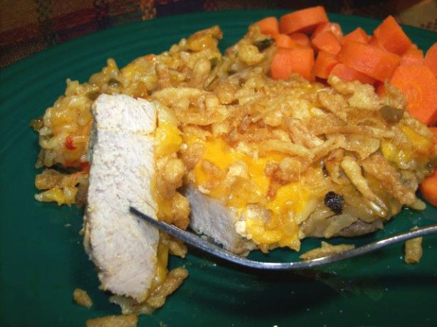 Pork Chops Cheddar Bake. Photo by Chef shapeweaver &copy;