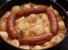 Dogs Kraut and Taters. Recipe by JanuaryBride