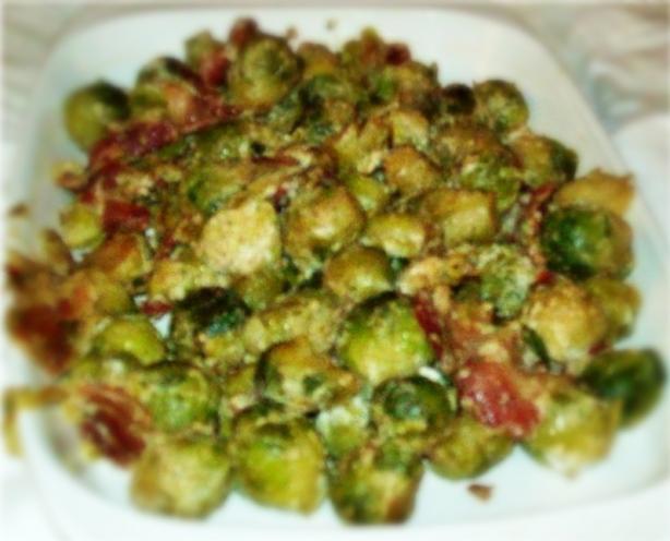 Creamy Brussels Sprouts With Bacon. Photo by Glutton