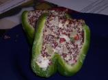 Quinoa and 3 Cheese Stuffed Bell or Poblano Peppers