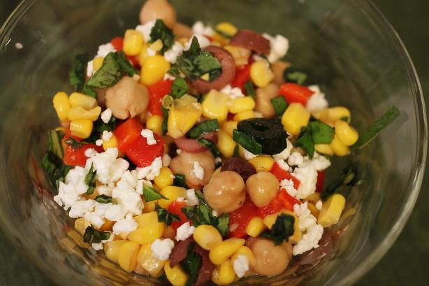 Mediterranean Corn Salad. Photo by DanaPNY