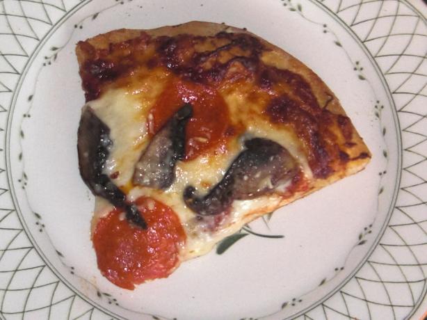 Kate L's Tipsy Mushroom Pepperoni Pizza. Photo by KateL