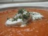 Roasted Red Pepper and Tomato Soup With Dill Creme Fraiche. Recipe by belinda72