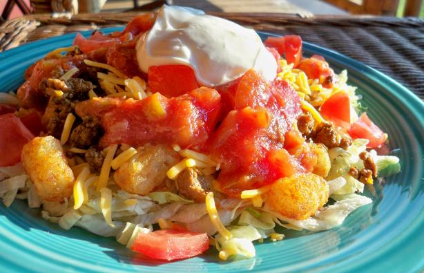 Tater Tot Taco Salad. Photo by Lainey6605