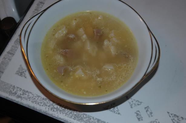 Sherry-Laced Garlic Soup With Pasta Stars. Photo by Sweetiebarbara