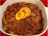 Raisin Bread Pudding With Apple-Molasses Sauce