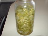Ice Cream Pail Refrigerator Pickles. Photo by tasb