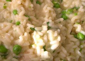 Microwave Risotto With Peas and Parmigiano-Reggiano Cheese. Photo by Wheres_the_Beef?