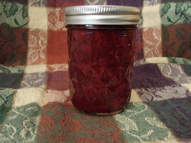 Tart Cherry Jam - cooked. Photo by Linky