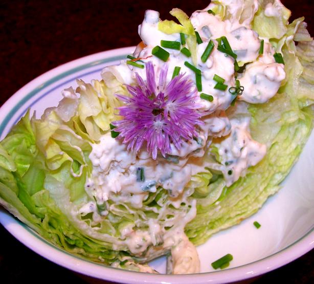 Iceberg Lettuce Wedges W/Creamy Blue Cheese Dressing. Photo by Rita~