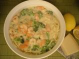 Parmesan Shrimp and Vegetables With Fettuccine