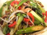 Stir Fried Pork With Bok Choy and Noodles