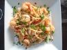 Linguini With Garlicky Shrimp and Fresh Tomatoes. Recipe by Chef1MOM~Connie