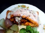 Mushroom Stuffed Salmon Fillet