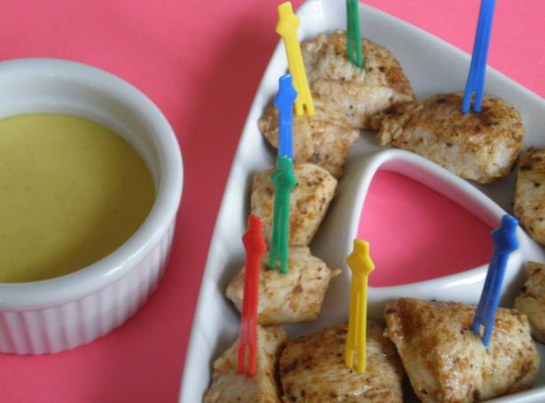 Cajun Chicken Cubes With Honey Mustard Dipping Sauce. Photo by mailbelle