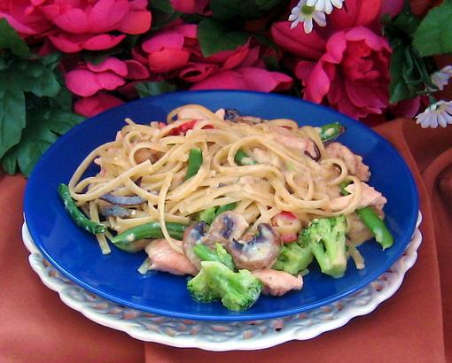 Linguine With Smoked Salmon Creamy Sauce. Photo by Annacia