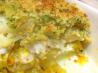 Layered Fish and Potato Pie With Saffron Leeks