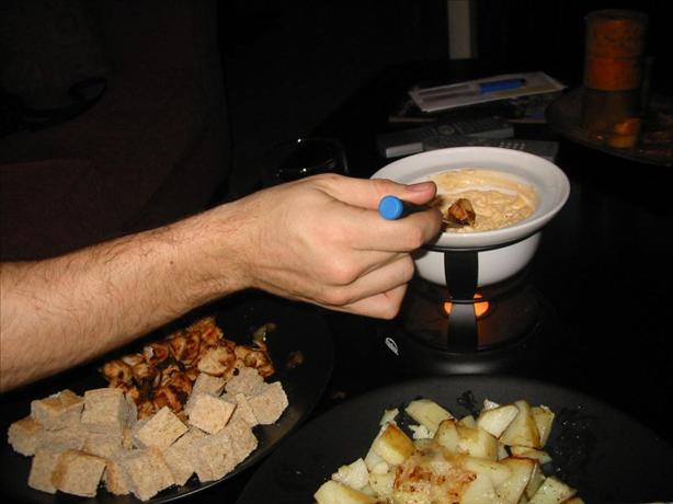 Creamy Cheddar Fondue. Photo by Panhandle Sam