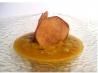 Leek & Delicata Squash Soup With Caramelized Apple Croutons. Recipe by BarbryT