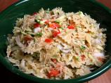Farfalle Zucchini and Bell Peppers in Pesto. Photo by dianegrapegrower