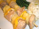 Pork Skewers With Pineapple-Scallion Rice