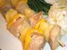 Pork Skewers With Pineapple-Scallion Rice. Recipe by dicentra