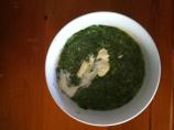 Spinach Soup With Parmesan Cream