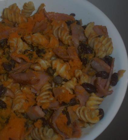 Black Bean Butternut Squash and Ham Pasta - Gluten / Lactose Fre. Photo by BethyBaby
